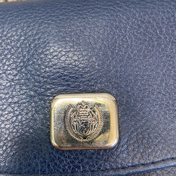 Liz Claiborne Navy Blue Trifold Snap Wallet - Picture 15 of 16